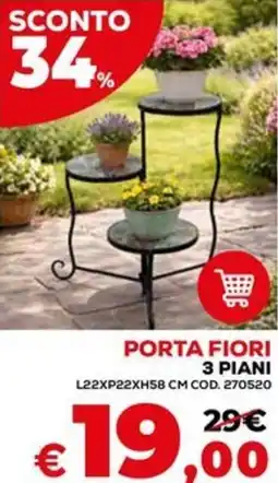 Conforama Porta fiori 3 piani offerta