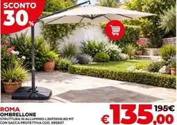 Conforama Roma ombrellone offerta