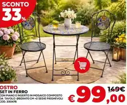 Conforama Ostro set in ferro offerta
