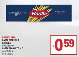 Metro Pasta di semola barilla offerta