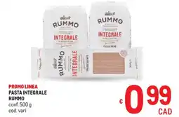 Metro Pasta integrale rummo offerta