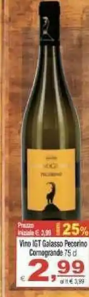 CTS Supermercati Vino igt galasso pecorino offerta