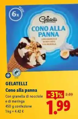 Lidl GELATELLI Cono alla panna offerta