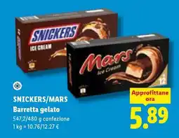 Lidl SNICKERS/MARS Barretta gelato offerta