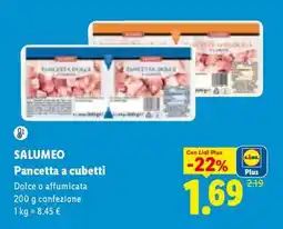Lidl Salumeo Pancetta a cubetti offerta
