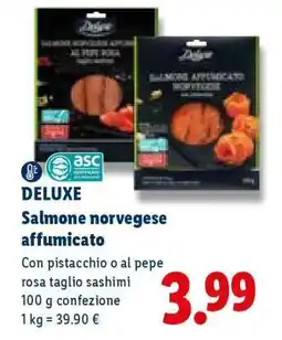 Lidl Deluxe Salmone norvegese affumicato offerta