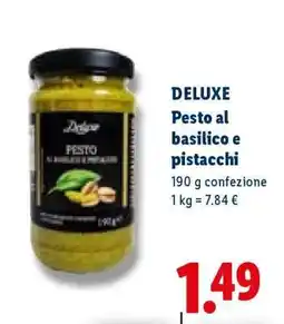 Lidl Deluxe Pesto al basilico e pistacchi offerta