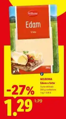 Lidl Milbona Edam a fette offerta