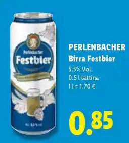 Lidl PERLENBACHER Birra Festbier offerta