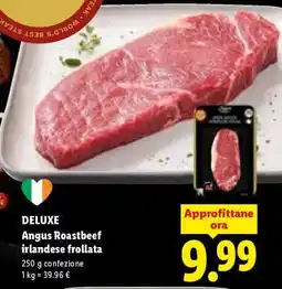 Lidl DELUXE Angus Roastbeef irlandese frollata offerta