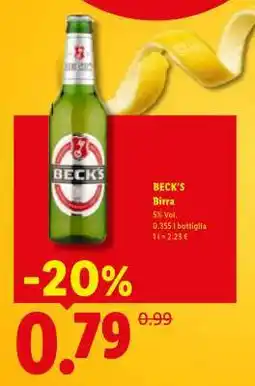 Lidl Beck's - Birra offerta
