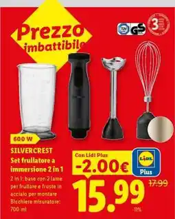 Lidl SILVERCREST Set frullatore a immersione 2 in 1 offerta