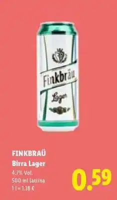 Lidl Finkbräu Birra lager offerta
