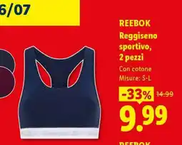 Lidl Reebok Reggiseno sportivo, 2 pezzi offerta