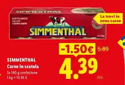 Lidl Simmenthal Carne in scatola offerta