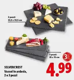 Lidl SILVERCREST Vassoi in ardesia, 2 o 3 pezzi offerta