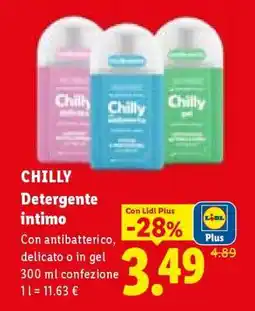 Lidl Chilly Detergente intimo offerta