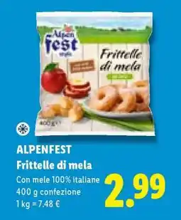 Lidl Alpenfest Frittelle di mela offerta
