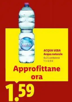 Lidl Acqua Vera Acqua naturale offerta