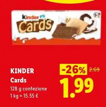 Lidl Kinder Cards offerta