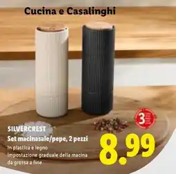 Lidl Silvercrest Set macinasale/pepe, 2 pezzi offerta