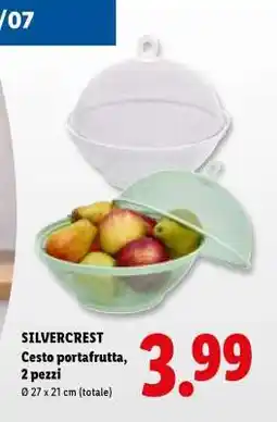 Lidl SILVERCREST Cesto portafrutta, 2 pezzi offerta
