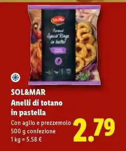 Lidl SOL&MAR Anelli di totano in pastella offerta