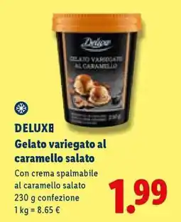 Lidl Deluxe Gelato variegato al caramello salato offerta