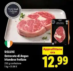 Lidl DELUXE Entrecote di Angus irlandese frollato offerta