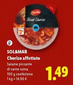 Lidl SOL&MAR Chorizo affettato offerta