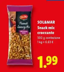 Lidl SOL&MAR Snack mix croccante offerta