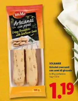 Lidl SOL&MAR Grissini croccanti con semi di girasole offerta