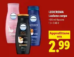 Lidl LEOCREMA lozione corpo offerta