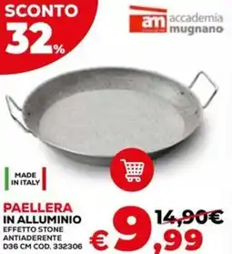 Conforama Accademia mugnano paellera in alluminio offerta