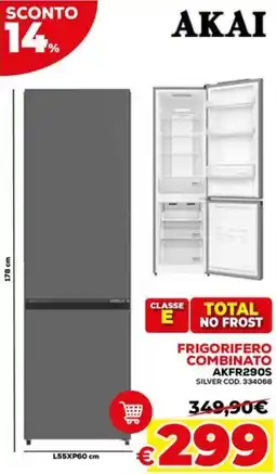 Conforama Akai frigorifero combinato AKFR290S offerta
