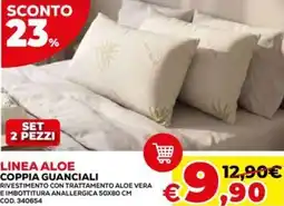 Conforama Linea aloe coppia guanciali offerta