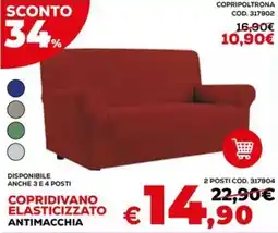 Conforama Copridivano elasticizzato antimacchia offerta