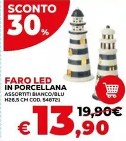Conforama Faro led in porcellana offerta