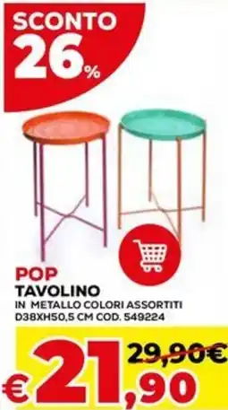 Conforama Pop tavolino in metallo offerta