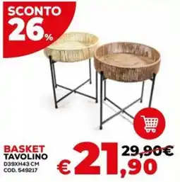 Conforama Basket tavolino offerta