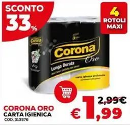 Conforama Corona oro carta igienica offerta