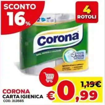 Conforama Corona carta igienica offerta