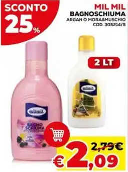 Conforama Mil mil bagnoschiuma argan o mora&muschio offerta