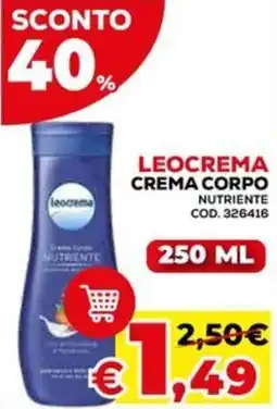 Conforama Leocrema crema corpo nutriente offerta