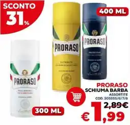 Conforama Proraso schiuma barba offerta