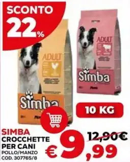 Conforama Simba crocchette per cani pollo/manzo offerta
