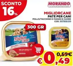 Conforama Migliorcane patè per cani pollo/tacchino e manzo e cuore offerta