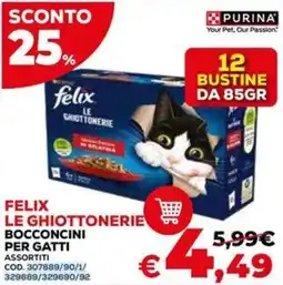 Conforama Purina felix le ghiottonerie bocconcini per gatti offerta