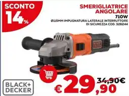 Conforama Black+ decker smerigliatrice angolare 710W offerta
