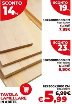 Conforama Tavola lamellare in abete offerta